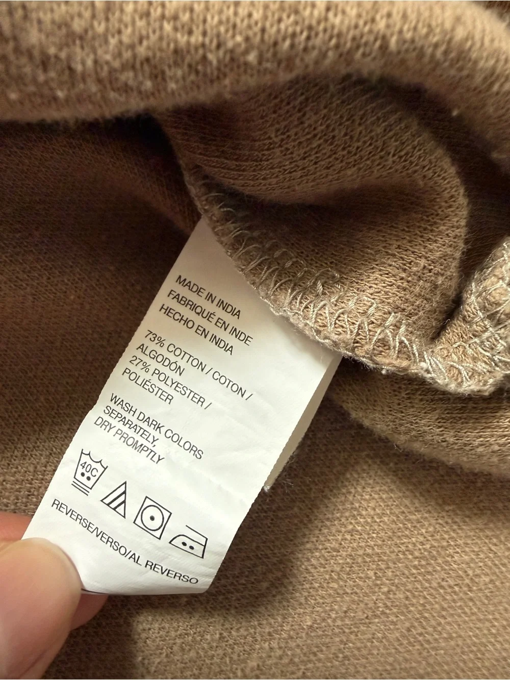 Van Heusen Men's Light Brown Quarter Zip Sweater